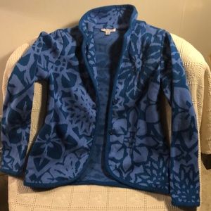 Isaac Mizrahi Live! Blue Flower Print Jacket